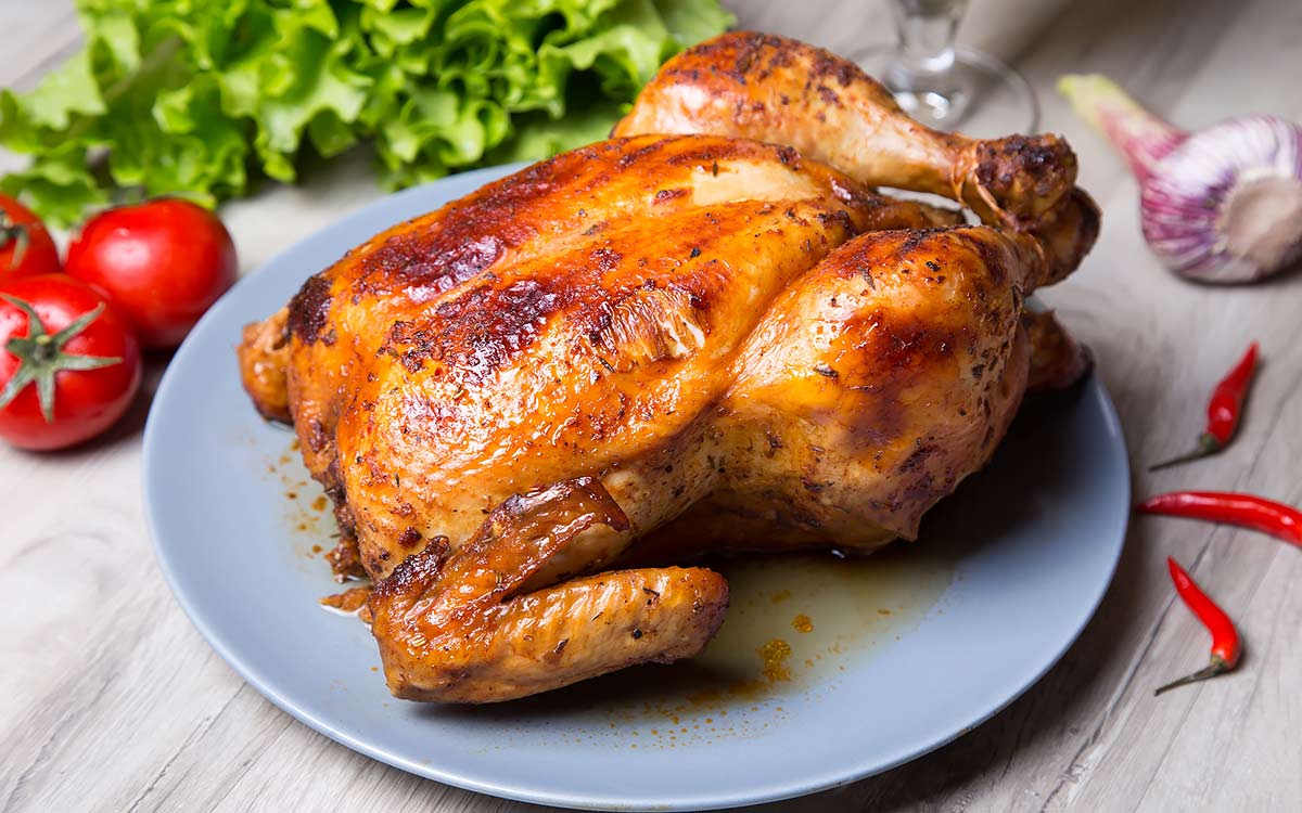 Roast Chicken with Pepper-Sauce